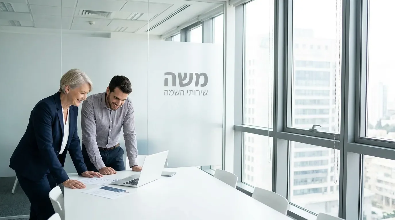 פגישת גיוס מקצועית בסביבה עסקית מוארת